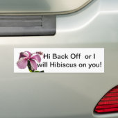 Roze Hibiscus Flower Side Uitzicht Bumpersticker (Op auto)