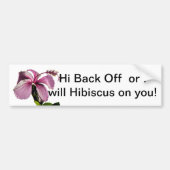 Roze Hibiscus Flower Side Uitzicht Bumpersticker (Voorkant)