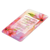 Roze Hibiscus Flower Wedding Rectangle Magnet Magneet (Linkerzijde)