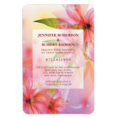 Roze Hibiscus Flower Wedding Rectangle Magnet Magneet (Verticaal)