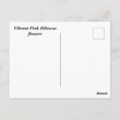 Roze Hibiscus Flowers Briefkaart (Achterkant)
