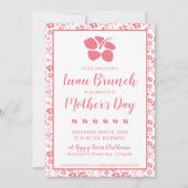 Roze Hibiscus Flowers Brunch Luau Moederdag Kaart (Voorkant)