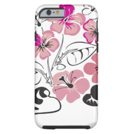Roze Hibiscus Flowers Tough iPhone 6 Hoesje