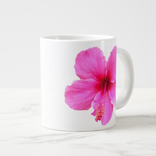Roze HIbiscus Grote Koffiekop (Voorkant rechts)