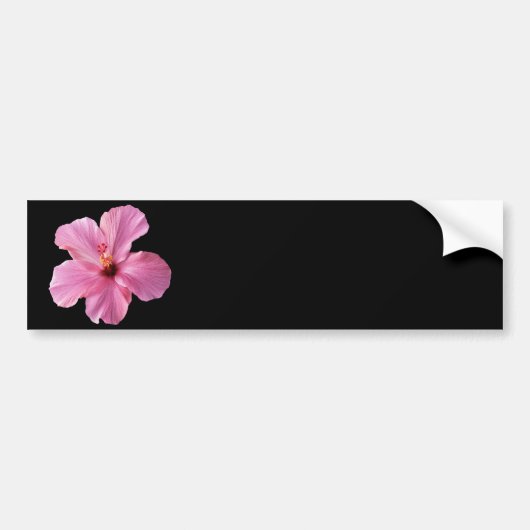 Roze Hibiscus Hawaii Bloem Gepersonaliseerd Sjablo Bumpersticker (Voorkant)