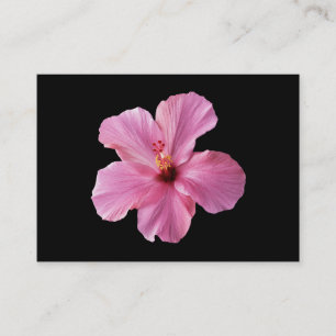 Roze Hibiscus Hawaii Bloem Gepersonaliseerd Sjablo Visitekaartje