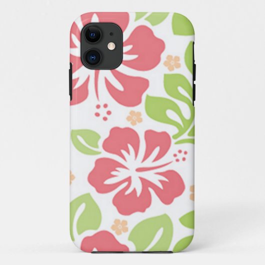 roze hibiscus Hawaiiaans bloempatroon Case-Mate iPhone Case (Achterkant)