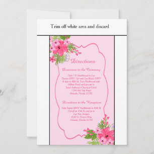 Roze Hibiscus Hawaiian 3,5x6 Richting Kaart