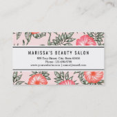 Roze Hibiscus Hawaiian Flower Pattern Visitekaartje (Achterkant)