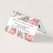 Roze Hibiscus Hawaiian Flower Pattern Visitekaartje (Achterkant)