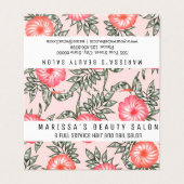 Roze Hibiscus Hawaiian Flower Pattern Visitekaartje (Buitenkant ongevouwen)