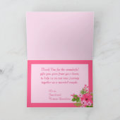 Roze Hibiscus Hawaiian gevouwen Hartelijk dank Bedankkaart (Binnen)