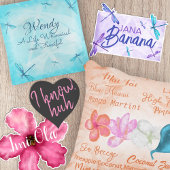 Roze Hibiscus Hawaiian vinylsticker, op maat gesne Sticker