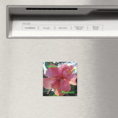 Roze Hibiscus in Hawaii Magneet (Insitu (Vaatwasser))