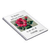 Roze Hibiscus in Zachte Pixels Notitieboek (Rechterzijde)