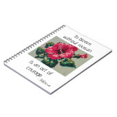 Roze Hibiscus in Zachte Pixels Notitieboek (Linkerzijde)