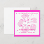 Roze Hibiscus Invite Kaart (Voorkant / Achterkant)