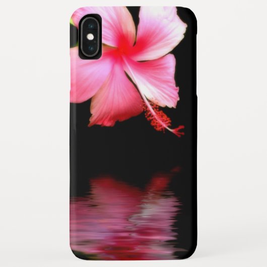 Roze Hibiscus iPhone XS Max Hoesje (Achterkant)