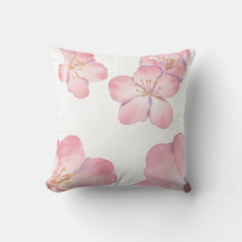 Roze hibiscus kussen