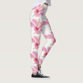 Roze hibiscus leggings (Rechts)