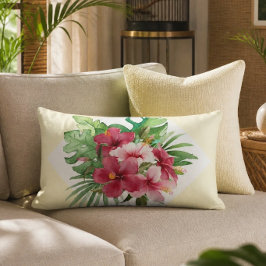Roze Hibiscus Lenden Kussen