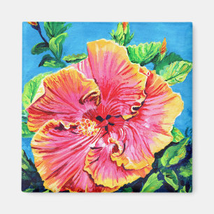 Roze Hibiscus Magnet