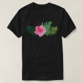 Roze hibiscus Mannen, vrouwen en Kinder stijlen T-shirt (Design voorkant)