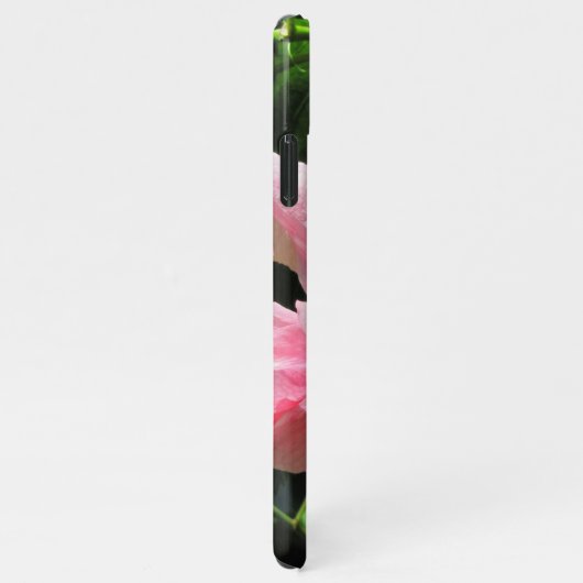 Roze Hibiscus met Raindrops Iphone Case iPhone Hoesje (Rechterkant)