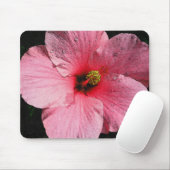 Roze Hibiscus Mousepad Muismat (Met muis)