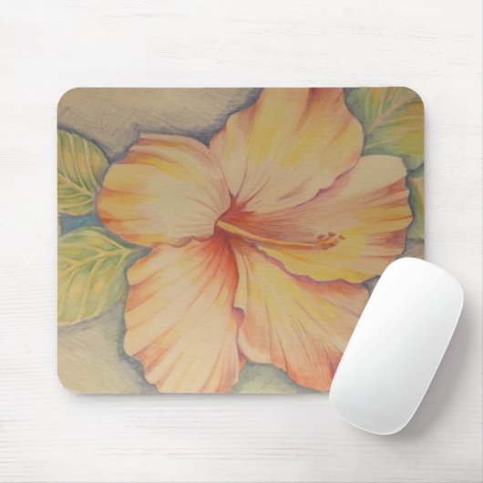 roze hibiscus muismat (Met muis)