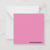 Roze Hibiscus Note Card Notitiekaartje (Achterkant)