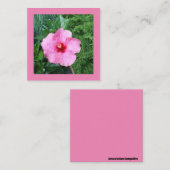 Roze Hibiscus Note Card Notitiekaartje (Voorkant / Achterkant)