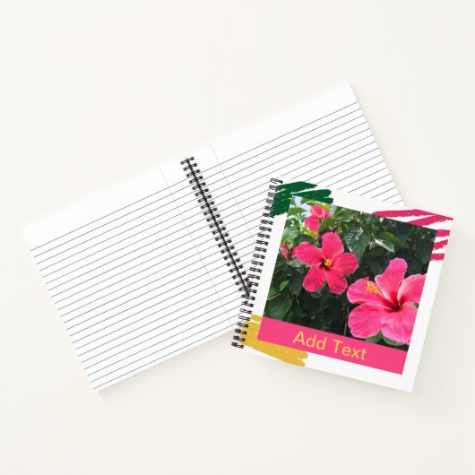 Roze Hibiscus Notitieboek (Binnen)