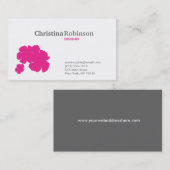 ROZE HIBISCUS Nr. 1 Visitekaartje (Voorkant / Achterkant)