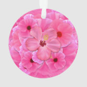 Roze Hibiscus Ornament (achterkant)