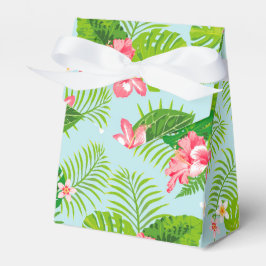 Roze Hibiscus Palm Gift Box Bedankdoosjes