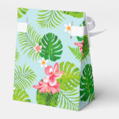 Roze Hibiscus Palm Gift Box Bedankdoosjes (Achterkant)