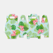 Roze Hibiscus Palm Gift Box Bedankdoosjes (Uitgevouwen)