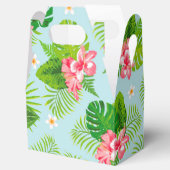 Roze Hibiscus Palm Gift Box Bedankdoosjes (Geopend)