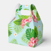 Roze Hibiscus Palm Gift Box Bedankdoosjes (Voorkant Zijde)