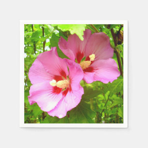 Roze Hibiscus Paper Napkins Servet
