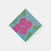 Roze Hibiscus Paper Napkins Servetten (Hoek)
