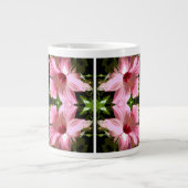Roze Hibiscus Patroon Grote Koffiekop (Voorkant)