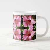Roze Hibiscus Patroon Grote Koffiekop (Rechts)
