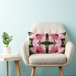 Roze Hibiscus Pattern Kussen