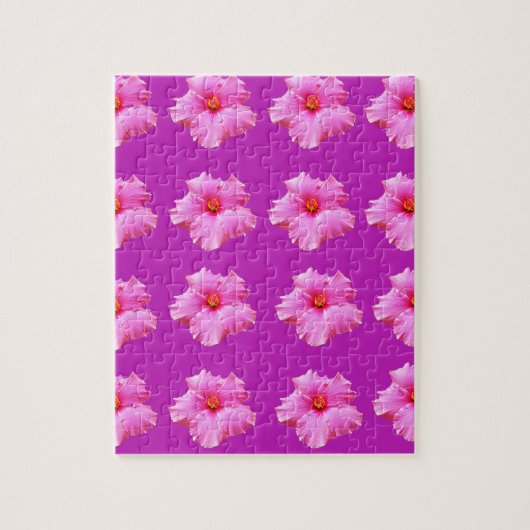 Roze_Hibiscus_Pattern_ Legpuzzel (Verticaal)