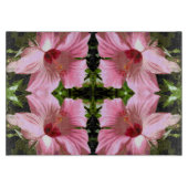 Roze Hibiscus Pattern Snijplank (Voorkant)