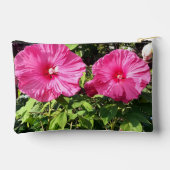 Roze Hibiscus Print Knip en Naai Tas (Achterkant)