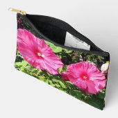 Roze Hibiscus Print Knip en Naai Tas (Open)