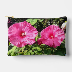 Roze Hibiscus Print Knip en Naai Tas